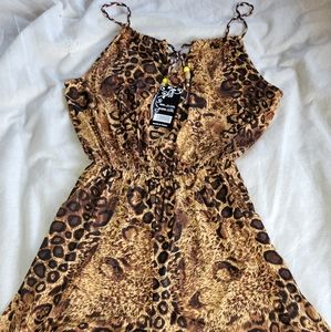 Leopard Print Romper NWT